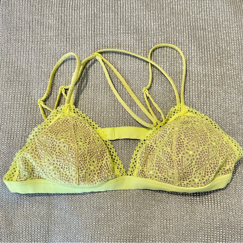 VS Lace Bralette Green
